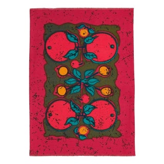 Mid-Century Modern German Pop Art Screen-Printed Wall Hanging by Traute Sänger, 1970s For Sale