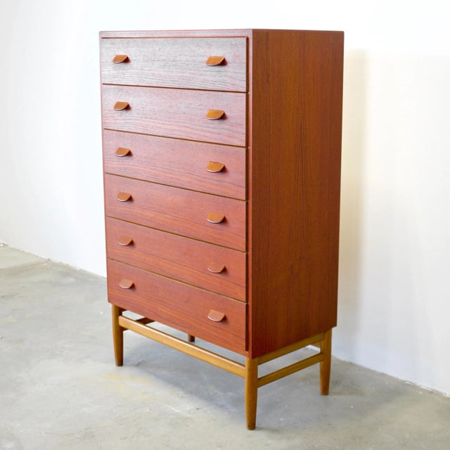 Mid-Century Modern FDB Møbler Model No. F17 Teak Tall Dresser / Highboy Designed by Poul Volther For Sale - Image 3 of 13