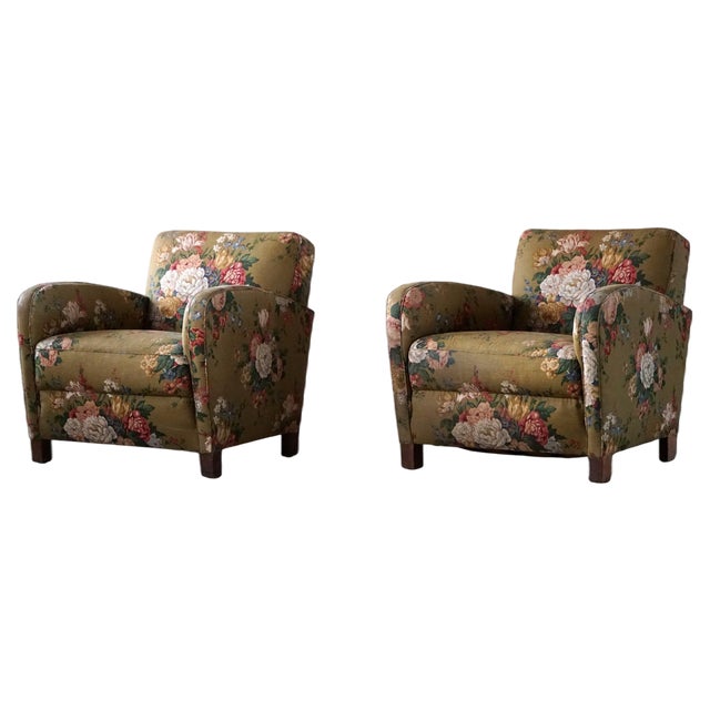 Set of Mordern Danish Curved Lounge Chairs from Fritz Hansen, 1930s For Sale