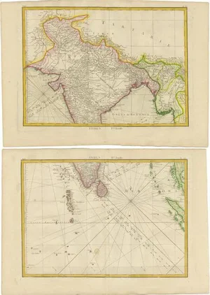 Masterpiece Maps of the Indian Ocean, 1770, Set of 2