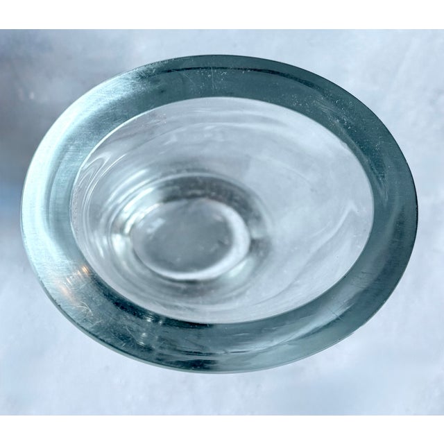 Transparent Vintage Art Deco Leaping Gazelle Crystal Vase For Sale - Image 8 of 8