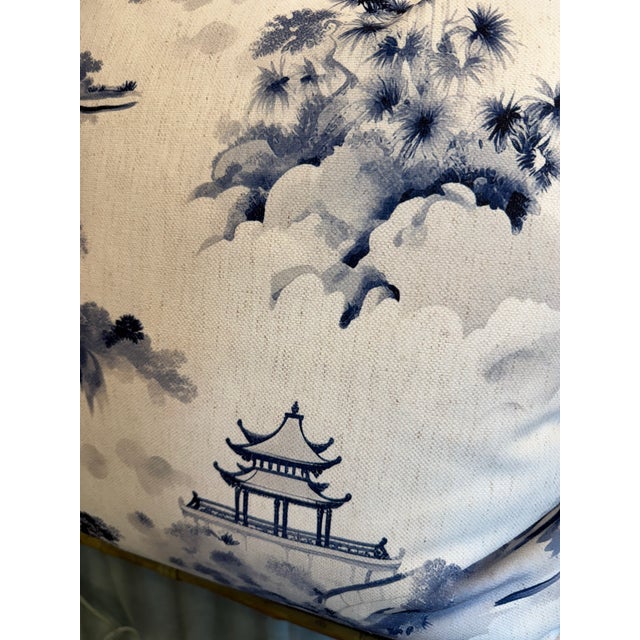 Chinoiserie Chinoiserie Pagoda Pillows, Pair For Sale - Image 3 of 5