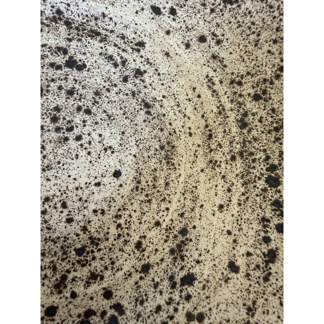 Contemporary Annie Raysse Handmade Speckled Studio Pottery Serving Bowl For Sale - Image 3 of 11