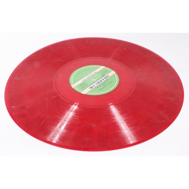 Fun graphic red record album with later added lettering which reads " Old Records For Sale" . Great piece to hang on your...