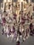 A striking 1990 vintage 16-light chandelier, beautifully crafted from high-quality nickel chrome and richly decorated with...