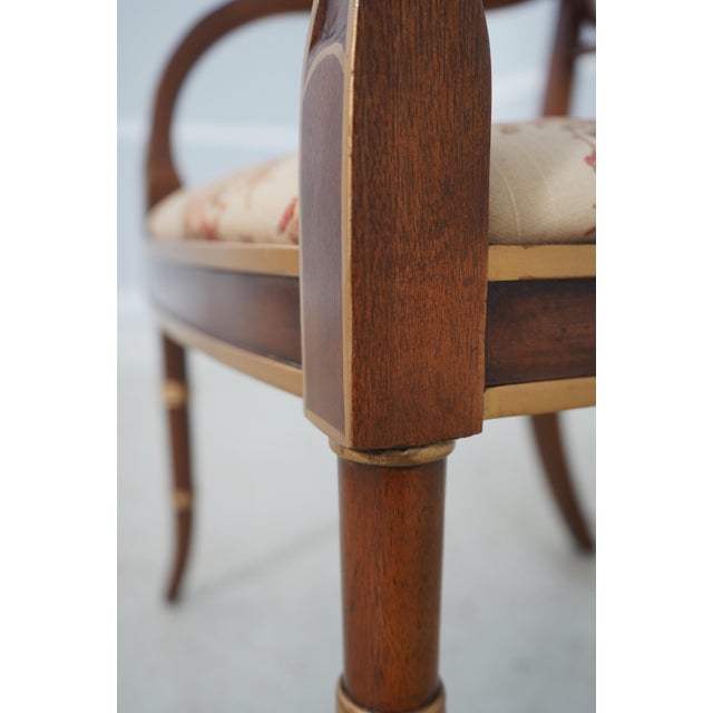Pair Hickory Chair Regency Style Mahogany Armchairs For Sale - Image 15 of 18