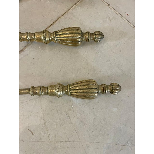 Antique Victorian Brass Fire Irons, 1860, Set of 3 For Sale - Image 4 of 6