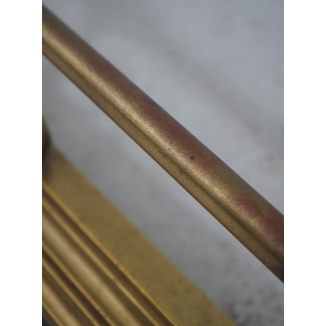 Antique English Brass Fireplace Fender on Wood Base For Sale - Image 11 of 13