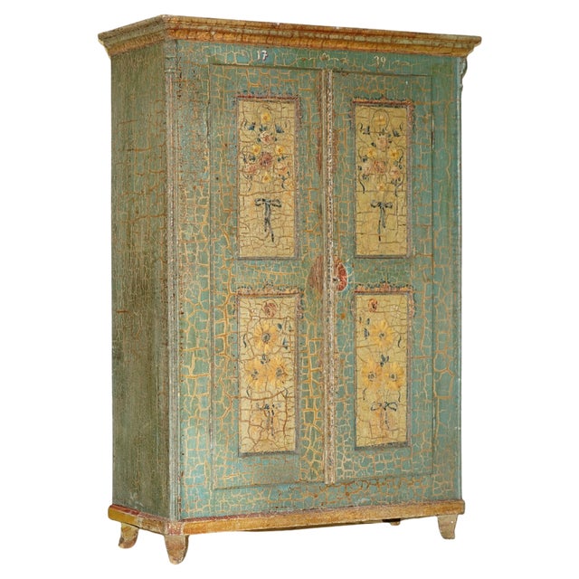 Antique Linen Wardrobe, 1738 For Sale