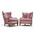 Barbara Barry for Henredon Walnut Lounge Chairs - Pair Each chair measures: 34.25 wide x 37 deep x 37.75 high, with a seat...