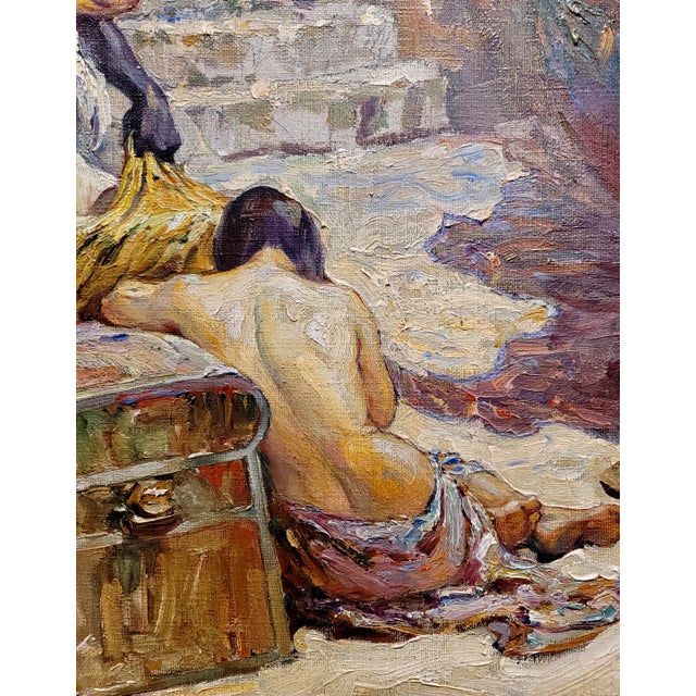 Glenn Crawford Sheffer-Barbarossa Pirates Looting a Village-1920s Oil Painting For Sale - Image 9 of 13