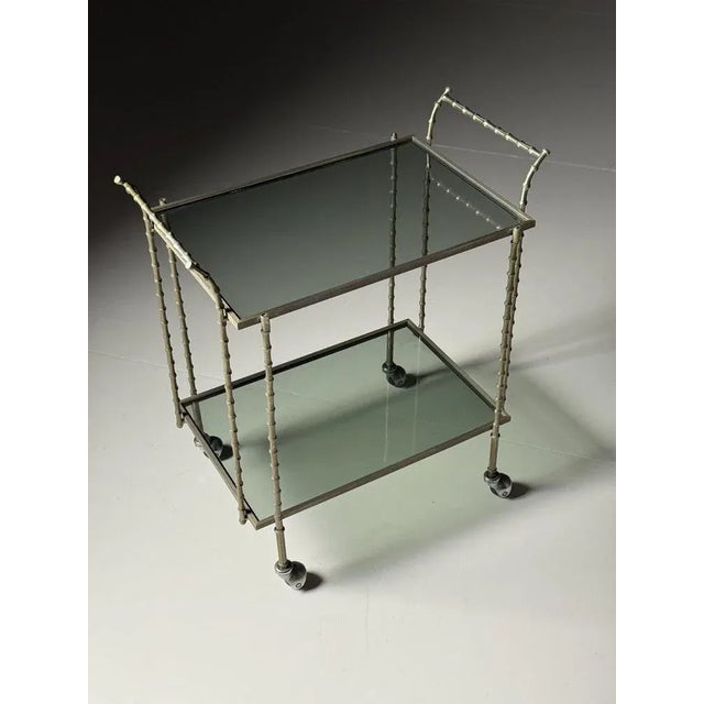 Vintage Bar Cart in Faux Bamboo, 1960s For Sale - Image 9 of 15