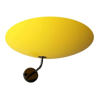 Pierre Disderot Model #2059 Large Perforated Wall Lamp in Yellow and Dark Chrome For Sale