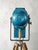 A rare blue theater spotlight by a.e. Cremer of paris, complete with its original barndoors and ventilation tray, mounted...