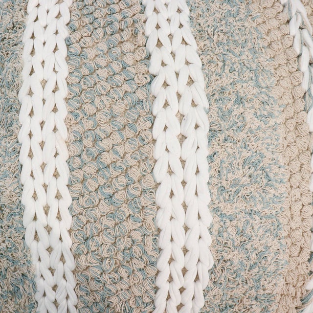 Pasargad Home Grandcanyon Cotton Braided Pouf For Sale In New York - Image 6 of 11