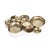 Kenneth Ludwig Chicago 9 Bowl Metal Cluster Serving Piece in Dark Gold For Sale - Image 4 of 4