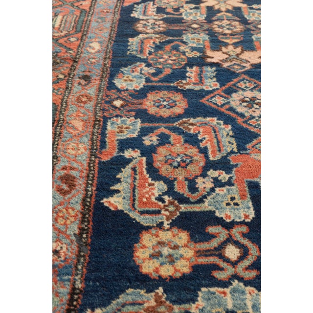Antique Circa 1900 Blue Hamadan Hand Knotted Rug 4ft 4in X 6ft 10in For Sale - Image 4 of 14