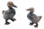Ducks in Nielada Silver, Set of 2 For Sale