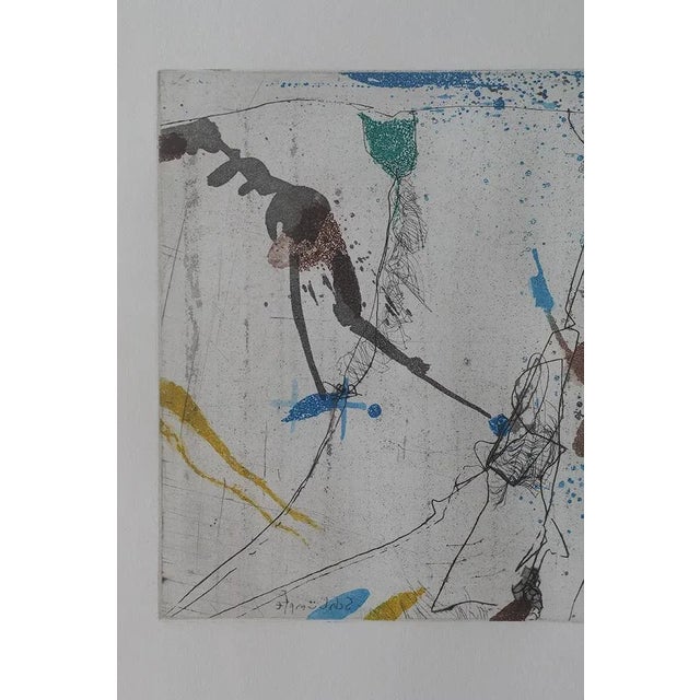 Armin Sandig, Smurf, 1987, Color Etching, Framed For Sale - Image 4 of 5