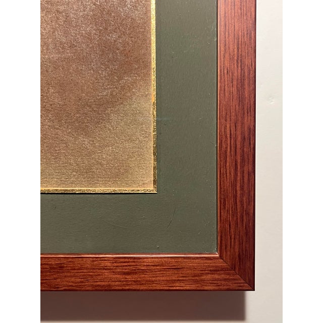 Vintage Original Pastel Landscape Painting Signed & Framed With Museum Glass For Sale - Image 4 of 8