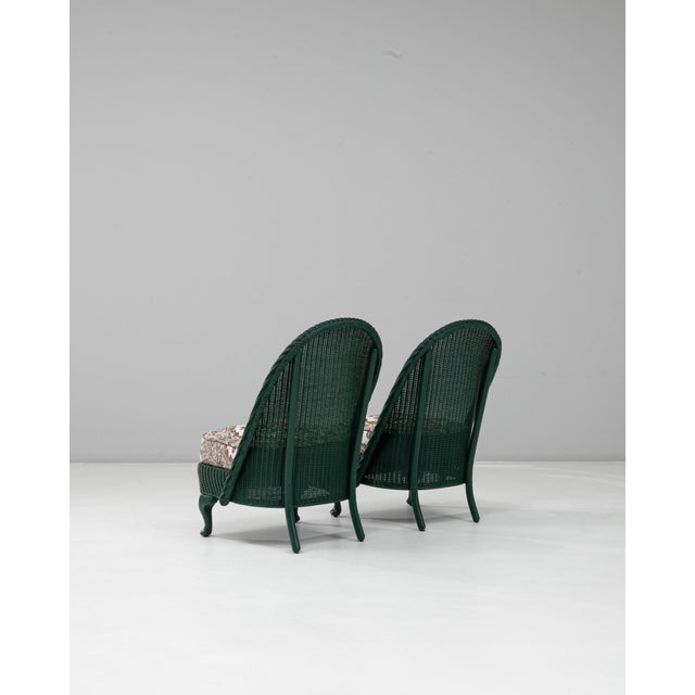 Mid 20th Century 20th Century French Lloyd Loom Chairs With Upholstered Seats - A Pair For Sale - Image 5 of 18