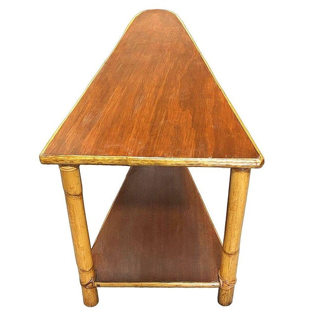 This beautifully restored rattan wedge table blends style and vintage charm with modern comfort. Made in 1950, it features...