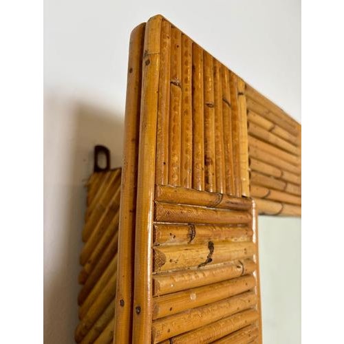 Vintage Italian Bathroom Mirror Cabinet in Bamboo, 1960s For Sale - Image 11 of 12