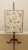High Quality Solid Mahogany Queen Anne Style Fire Screen with Crewel Work Embroidery