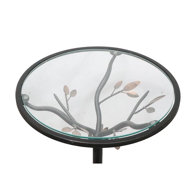 Late 20th Century Metal and Glass Bird Themed Pier 1 Side Table For Sale In New York - Image 6 of 11