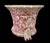 Shabby Chic Vintage Ceramic Hand,-Painted Floral Cache-Pot or Planter. Made in Spain. Pink, Red, White. For Sale - Image 3 of 11
