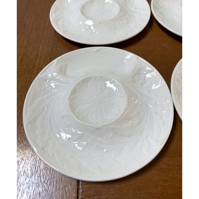 Rustic European Vintage Gien France Majolica Artichoke Plates - Set of 6 For Sale - Image 3 of 4