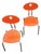 Orange Toddler Chairs, Set of 2 For Sale