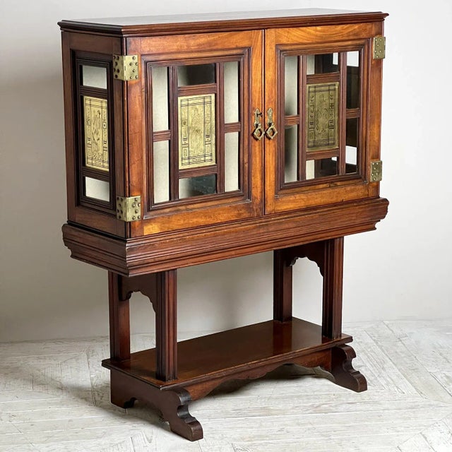 Antique Mahogany Display Cabinet, 1890s For Sale - Image 3 of 10