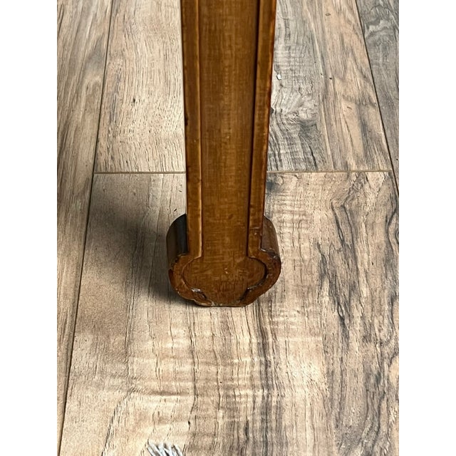 Antique French Directoire Style Fauteuil Open Arm Chair in Sapelle Mahogany C. Late 19th Century For Sale - Image 9 of 10