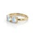Toi Et Moi Rainbow Moonstone Statement Ring - Dainty Stacking Ring Us 7 For Sale - Image 4 of 4