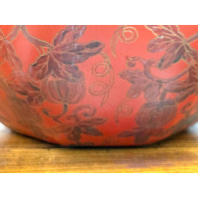 Chaubon Antiques Chinese Red Lacquer Gourd Shaped Box For Sale - Image 9 of 12