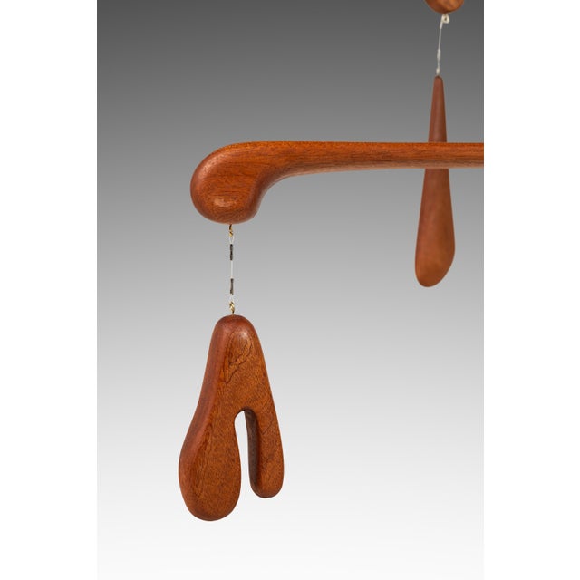 Organic Modern Hanging Nursery Mobile in Solid Sapele by Mark Leblanc for Leblanc Studios, Usa, Circa 2020's For Sale - Image 11 of 12