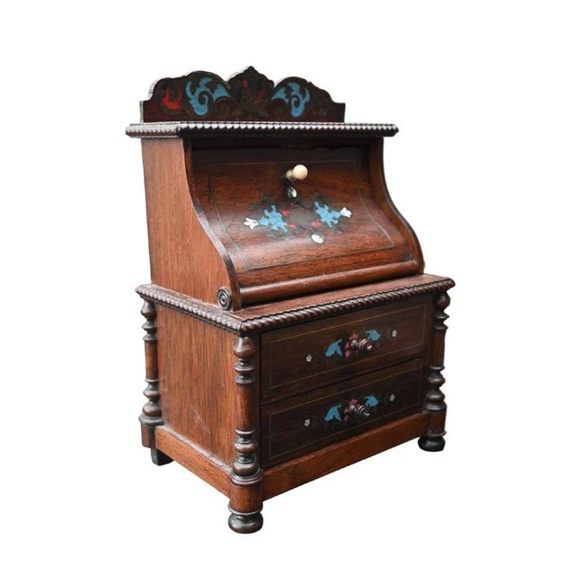 Antique Miniature Secretaire, 1870s For Sale - Image 11 of 11
