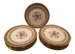 C. Ahrenfeldt Limoges Cabinet Plates - Set of 12