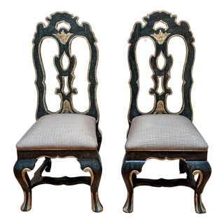 Pair of Michael Taylor Rococo Portuguese Side Chairs For Sale