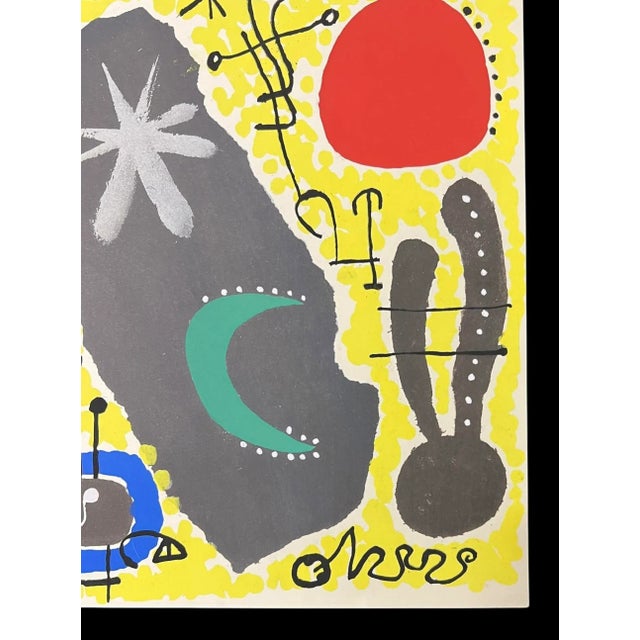 Abstract Joan Miro "XXe Siècle" 1958 Abstract Print 13x10 For Sale - Image 3 of 7