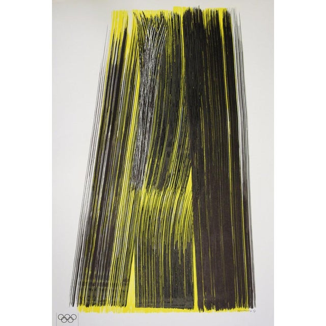 Hans Hartung (1904-1989) Composition - Munich 1972 Olympics Original color lithograph poster Signed in the plate On poster...