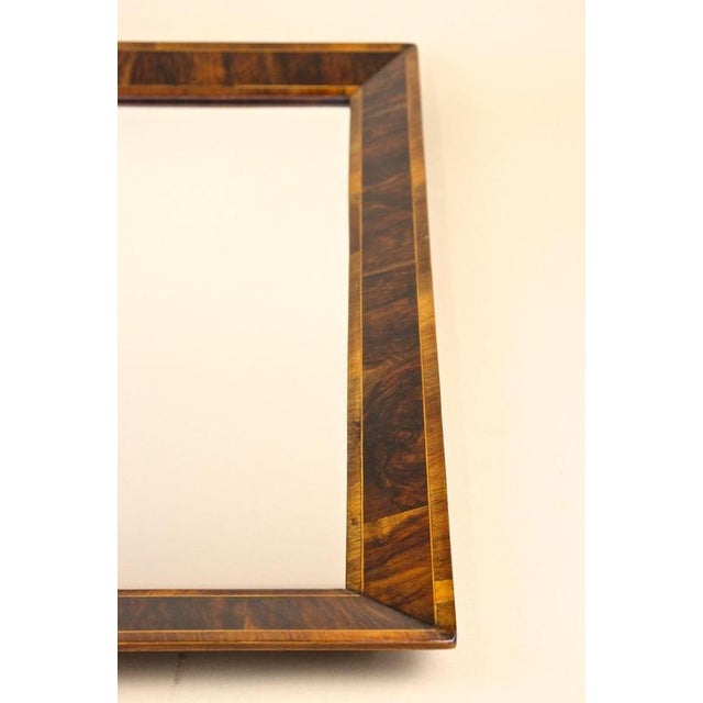Antique Biedermeier Wall Mirror in Walnut Frame, 1830 For Sale - Image 11 of 16