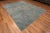 A Magnificent Artistic Light Blue Abrash Background Brown Geometric Diamond Pattern Modern Area Rug, Country of Origin:...