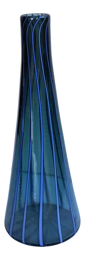 Vintage Blue Striped Vase