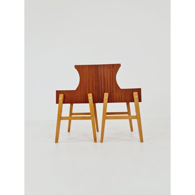 Vintage Danish Bedside Table in Mahogany, 1960s, Set of 2 For Sale - Image 9 of 11