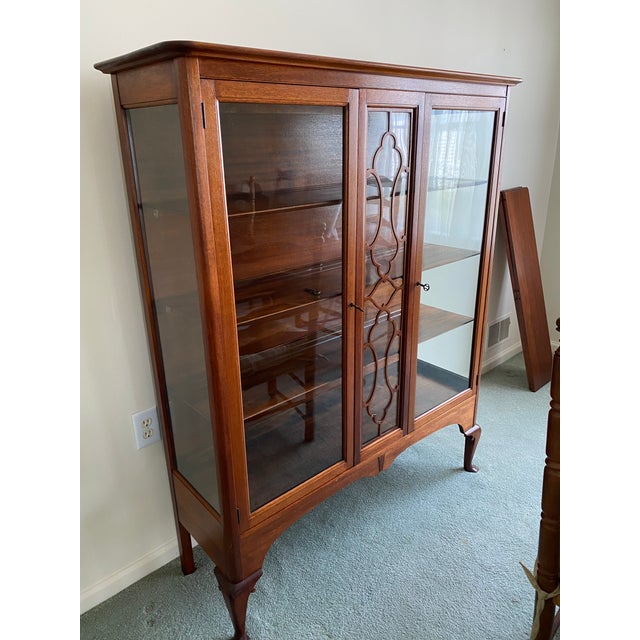 Wood 1930s China Breakfront/Display Case For Sale - Image 7 of 9