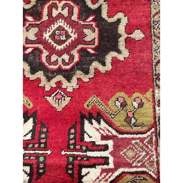 Textile Small Vintage Turkish Bobyrugs Yastik Rug, 1970s For Sale - Image 7 of 16