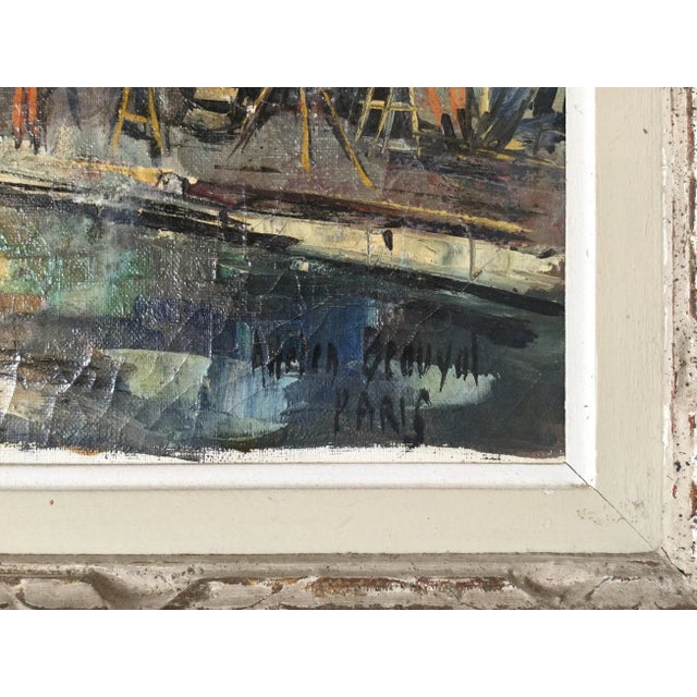Mid 20th Century "Montmartre Paris" Oil Painting by Adrian Beauval, Framed For Sale - Image 9 of 13
