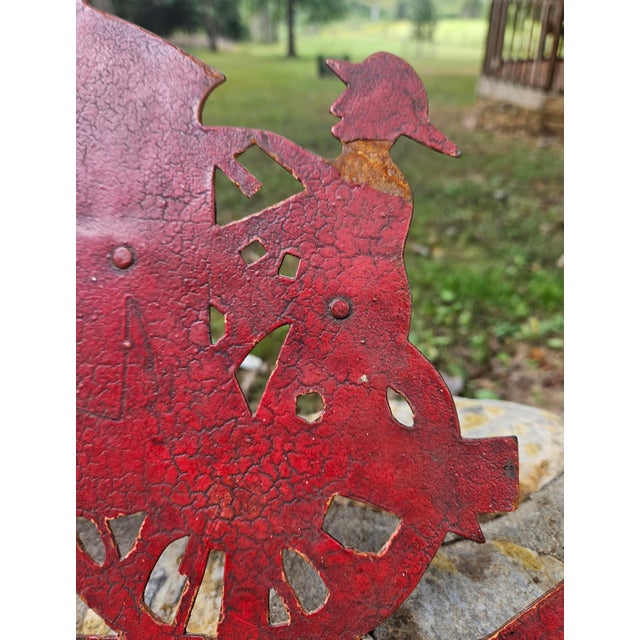 Antique Firehouse Weathervane in the Shape of a Steam Fire Engine Pumper For Sale - Image 12 of 16